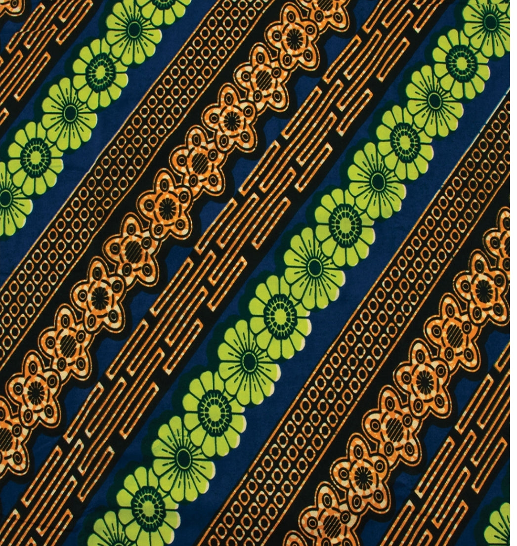 Lime Green Adire